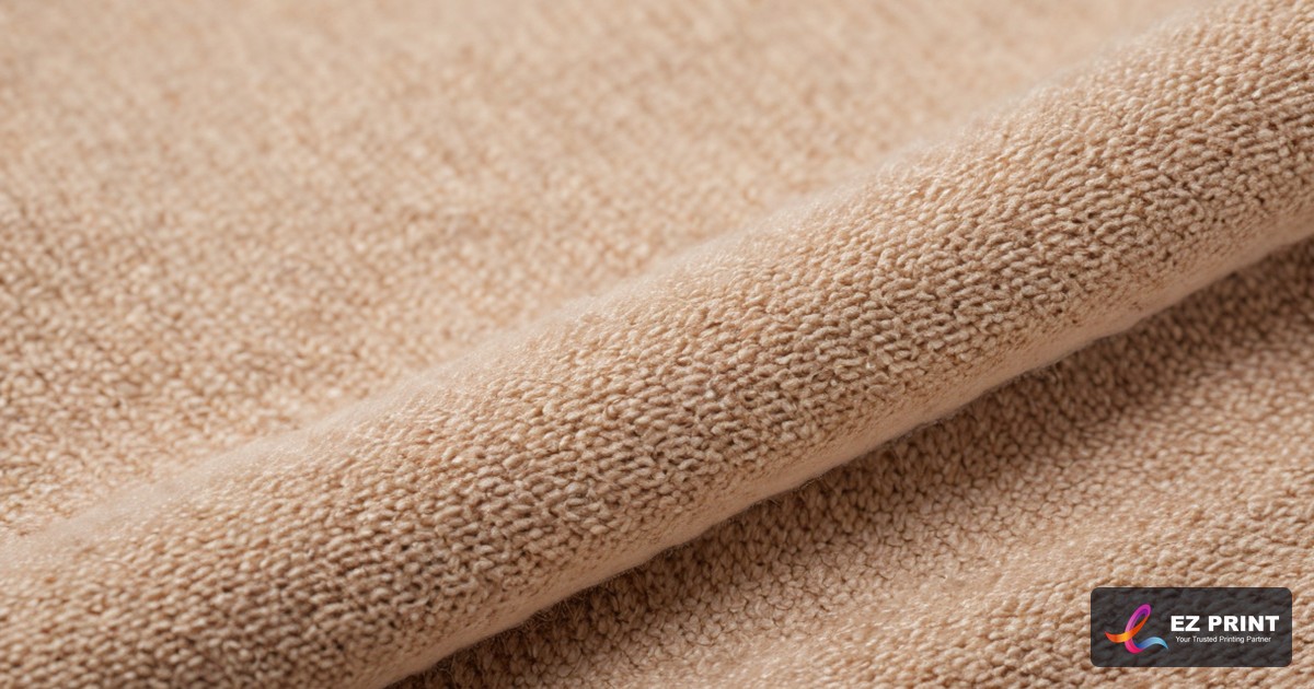 Close-up photograph of cotton jersey t-shirt fabric.
