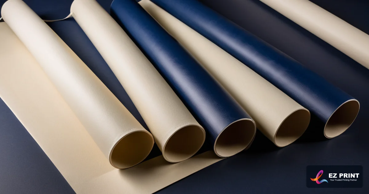 Rigid cylindrical plan drawing tubes sealed with plastic end-caps prepared for site courier dispatch.