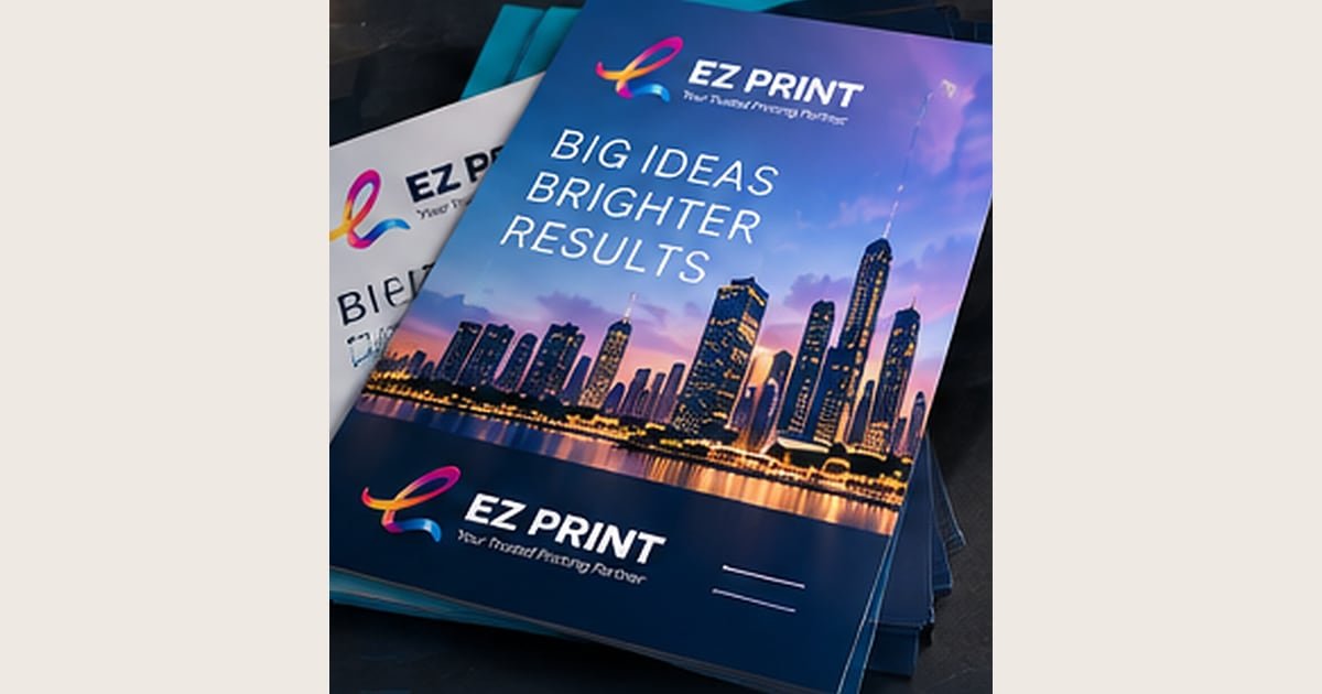 Illustrative stack of colourful printed flyers on a light surface.