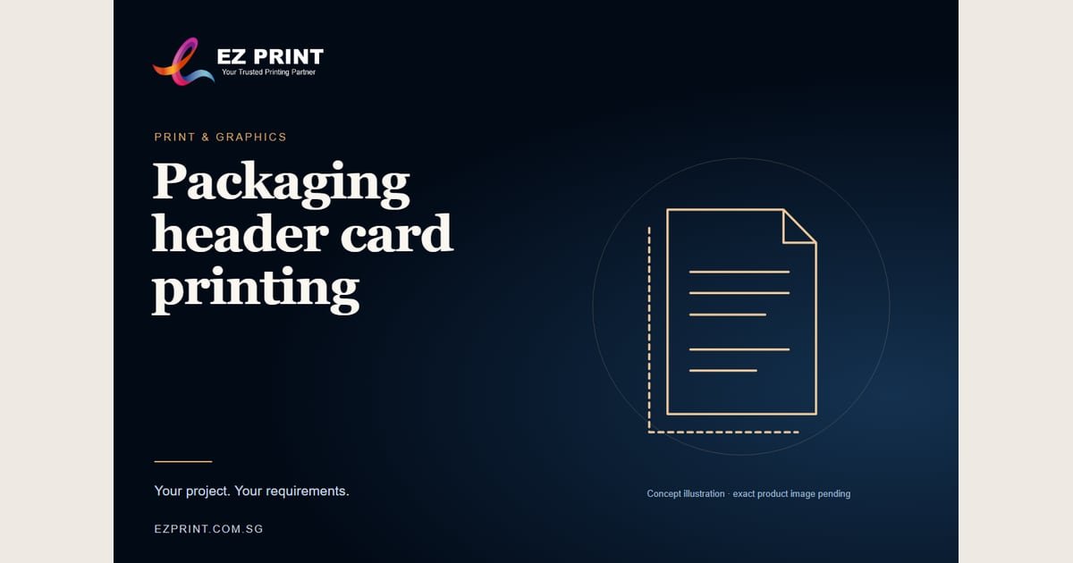 Conceptual typography and line drawing for packaging header card printing; an exact product image is pending.