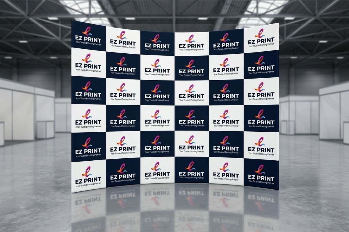 Seamless 3x2.4m Tension Fabric Backdrop Media Wall with Aluminum Frame