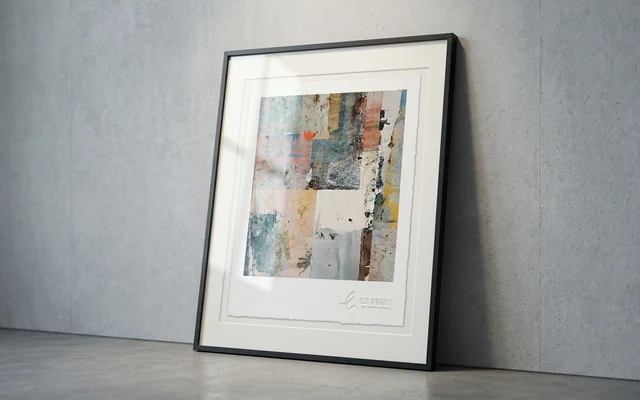 Fine art prints on heavy archival textured paper, with the EZ Print logo.